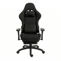 Cadeira Gamer Husky Tempest 4D, Até 145kg, Braços 4D, Almofadas, Reclinável 150º, Tecido, Descanso para Pés, Preta Tecido - HCG700PTT4D