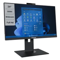 Computador All In One Concórdia Core i5 10400t 8GB Ddr4 SSD 240GB 23.8'' Full Hd Webcam Wifi Freedos Preto