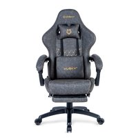 Cadeira Gamer Husky Tempest 700, Até 145kg, Almofadas, Reclinável 150º, PU, Descanso para Pés, Cinza - HCG700CZ