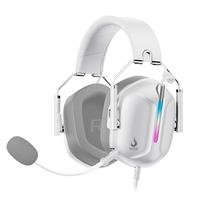 Headset Gamer Rise Mode G1 Special Edition White, Driver 50mm, Led Rainbow, USB e P3 3.5mm, Branco - RM-HS-G1SE-W