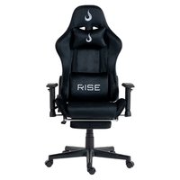 Cadeira Gamer Rise Mode X02, Ângulo Ajustável, Até 130Kg, Braço 2D, Tecido, Apoio Para os Pés Retrátil, Preta - RM-CG-X02-BK-FBC