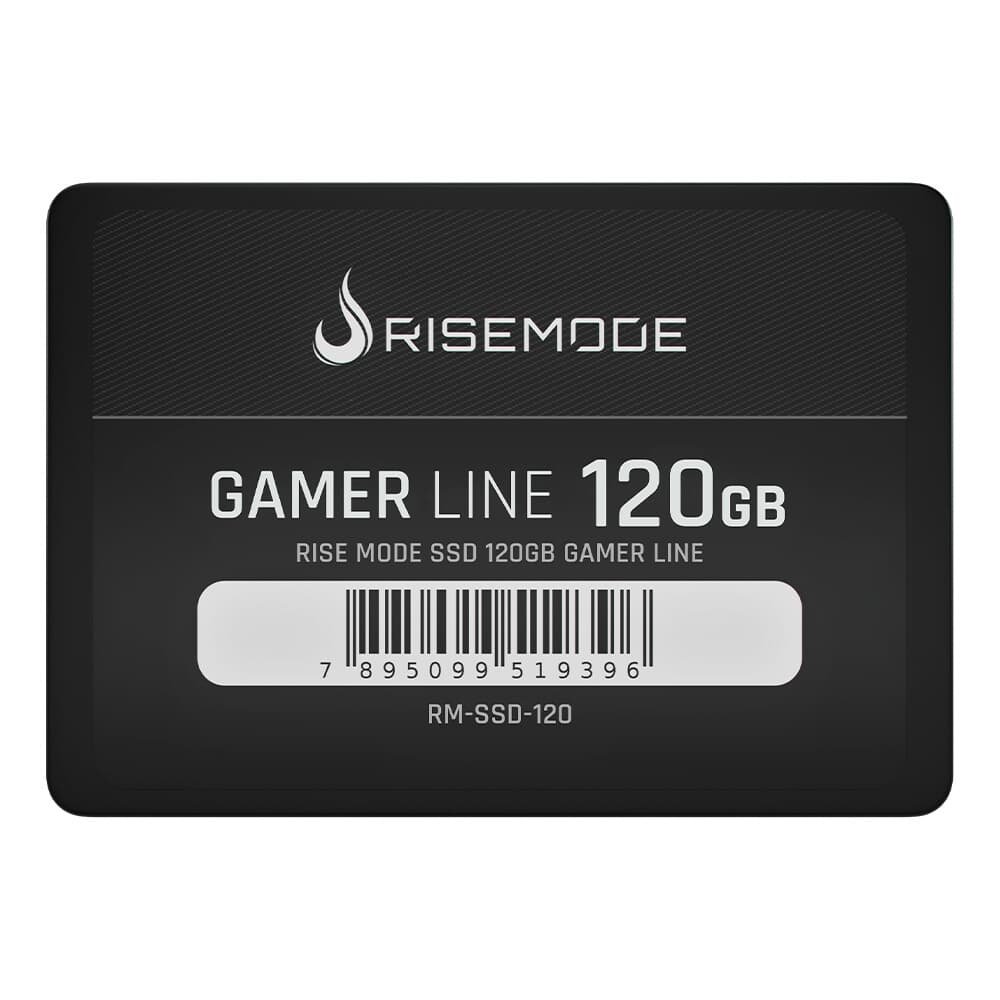 SSD Rise Mode Gamer Line, 120GB, 2.5", SATA III, Leitura: 530 MB/s, Gravação: 520 MB/s, Preto - RM-SSD-120